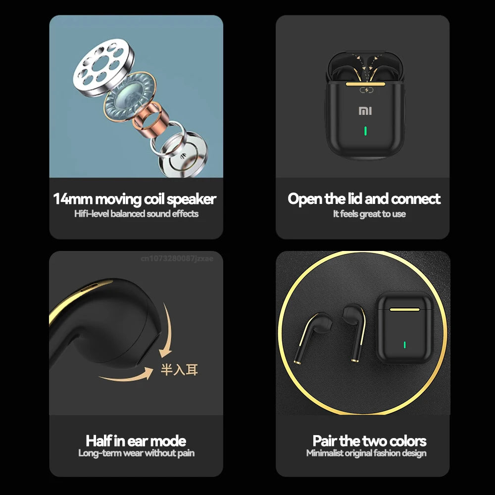Xiaomi Wireless Earphone Noise Reducting Bluetooth Earbuds  Hifi Stereo In-Ear Headset Subwoofer Headphones Handsfree Mic