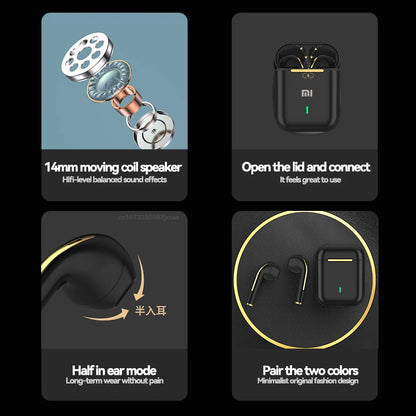 Xiaomi Wireless Earphone Noise Reducting Bluetooth Earbuds  Hifi Stereo In-Ear Headset Subwoofer Headphones Handsfree Mic